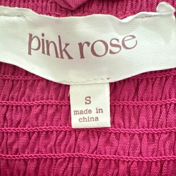 New Juniors' Smocked Midi Dress in pink - S - Picture 5 of 6